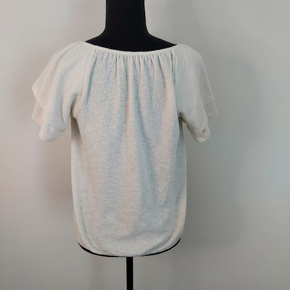 Madewell Texture & Thread Ruffle Short Sleeve Top - Picture 5 of 8
